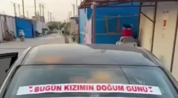 Baba Kızına Trafikte Unutulmaz Doğum Günü Sürprizi Yaptı